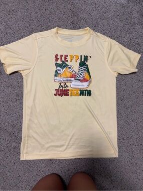 Steppin' Into Juneteenth Graphic Tee - Yellow